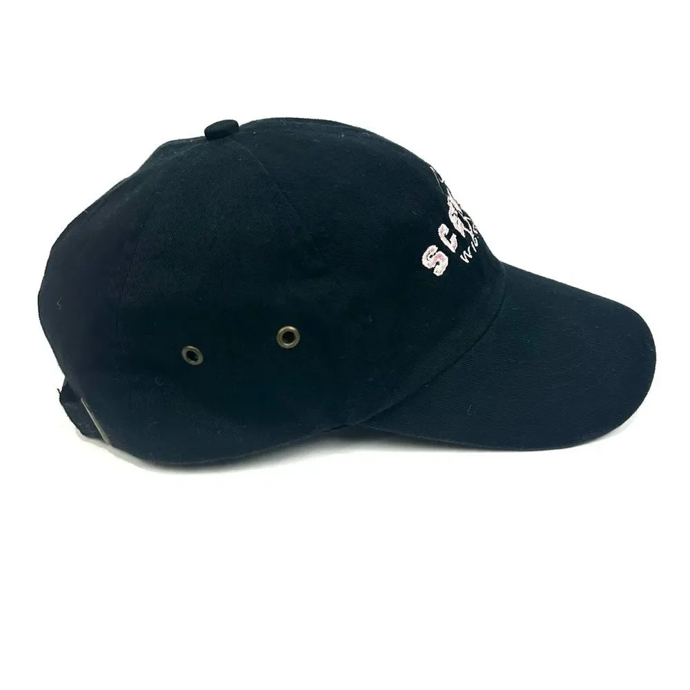 Scentsy Wickless Port & Company Black & Pink Star Baseball Cap/Hat Adjustable